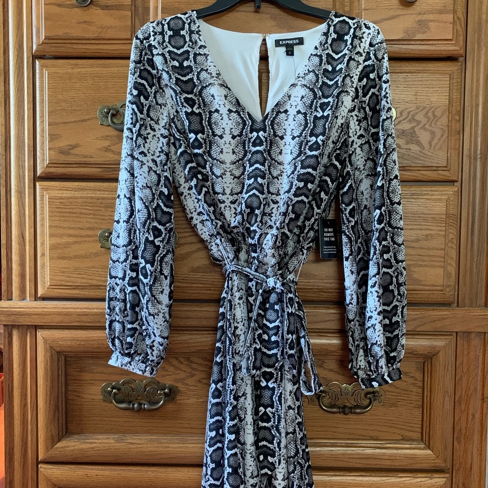 Snakeskin print dress